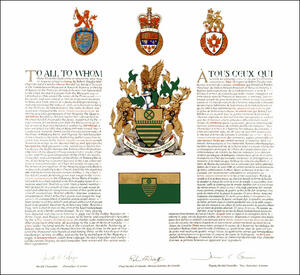 Letters patent granting heraldic emblems to the Royal Saskatchewan Museum Letters patent granting heraldic emblems to the Royal Saskatchewan Museum