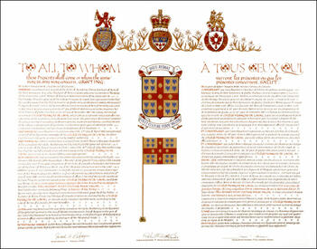 Letters patent granting heraldic emblems to the Collège François-de-Laval Letters patent granting heraldic emblems to the Collège François-de-Laval