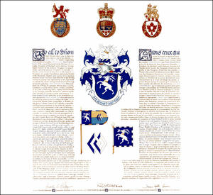 Lettres patentes concédant des emblèmes héraldiques à Hans Michael Lerch