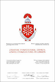 Lettres patentes concédant des emblèmes héraldiques au Conseil ethnoculturel du Canada Lettres patentes concédant des emblèmes héraldiques au Conseil ethnoculturel du Canada