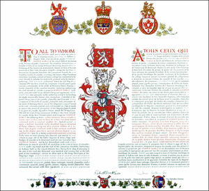 Letters patent granting heraldic emblems to Leopold Kurcz Letters patent granting heraldic emblems to Leopold Kurcz