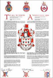 Lettres patentes concédant des emblèmes héraldiques à Graeme John Leonard Hall