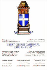 Letters patent granting heraldic emblems to Christ Church Cathedral