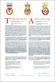Letters patent granting heraldic emblems to the University College of Cape Breton Letters patent granting heraldic emblems to the University College of Cape Breton