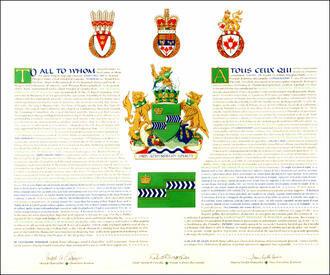 Letters patent granting Armorial Bearing to The Regional Municipality of Niagara Letters patent granting Armorial Bearing to The Regional Municipality of Niagara