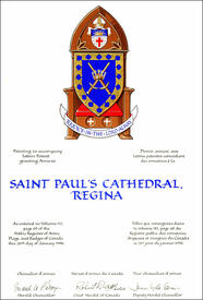 Letters patent granting heraldic emblems to Saint Paul's Cathedral