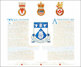 Lettres patentes concédant des emblèmes héraldiques à la Ridgetown District High School Lettres patentes concédant des emblèmes héraldiques à la Ridgetown District High School