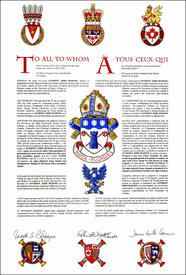 Lettres patentes concédant des emblèmes héraldiques à Anthony John Burton