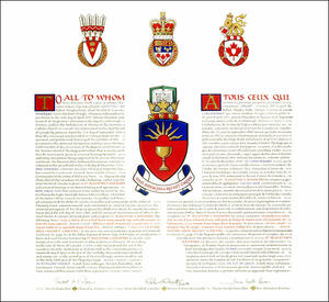 Letters patent granting heraldic emblems to St. Augustine's Seminary Letters patent granting heraldic emblems to St. Augustine's Seminary