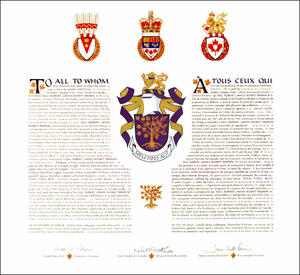 Lettres patentes concédant des emblèmes héraldiques à Eric Robert James Nisbet-Brown Lettres patentes concédant des emblèmes héraldiques à Eric Robert James Nisbet-Brown