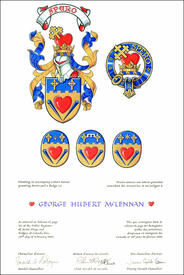 Lettres patentes concédant des emblèmes héraldiques à George Hubert McLennan
