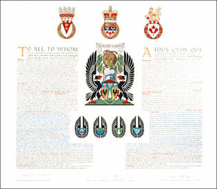 Lettres patentes enregistrant les emblèmes héraldiques de George Weston Limited