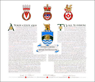 Lettres patentes concédant des emblèmes héraldiques à la Municipalité de Berthier-sur-Mer Lettres patentes concédant des emblèmes héraldiques à la Municipalité de Berthier-sur-Mer