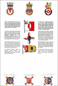 Letters patent granting heraldic emblems to Emma Bergman Campbell