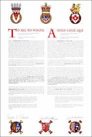 Letters patent granting differenced Arms to Sean Aleck Sinclair Letters patent granting differenced Arms to Sean Aleck Sinclair