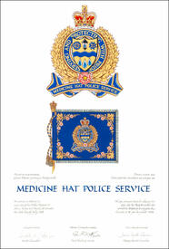 Letters patent granting a Badge to the Medicine Hat Police Service