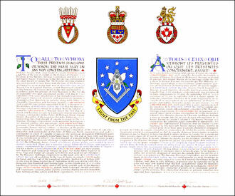 Letters patent granting heraldic emblems to The Masonic Heritage Corporation Letters patent granting heraldic emblems to The Masonic Heritage Corporation