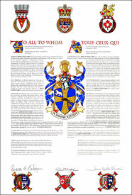Letters patent registering the heraldic emblems of John Eaman Udd Letters patent registering the heraldic emblems of John Eaman Udd