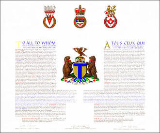 Letters patent granting heraldic emblems to the City of Toronto
