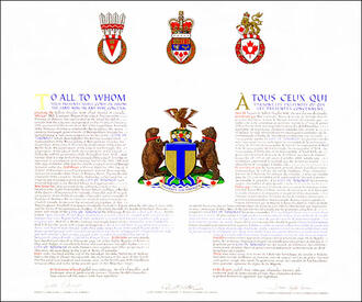Letters patent granting heraldic emblems to the City of Toronto Letters patent granting heraldic emblems to the City of Toronto