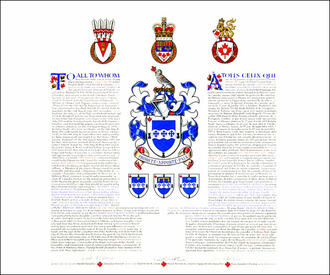 Letters patent registering the heraldic emblems of Richard Hugh Noyes Roberts Letters patent registering the heraldic emblems of Richard Hugh Noyes Roberts