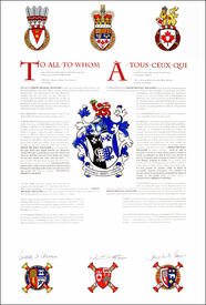 Lettres patentes concédant des emblèmes héraldiques à Philip Michael Williams Lettres patentes concédant des emblèmes héraldiques à Philip Michael Williams