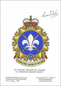 Lettres patentes approuvant l’insigne du 34e Groupe-Brigade du Canada Lettres patentes approuvant l’insigne du 34e Groupe-Brigade du Canada
