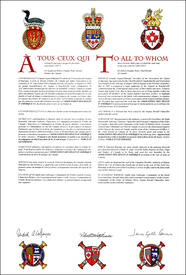 Lettres patentes concédant des emblèmes héraldiques à l'Association des Séguin d'Amérique Lettres patentes concédant des emblèmes héraldiques à l'Association des Séguin d'Amérique