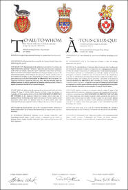 Letters patent granting heraldic emblems to the Ecclesiastical Province of Canada