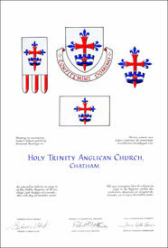 Lettres patentes concédant des emblèmes héraldiques à la Holy Trinity Anglican Church, Chatham