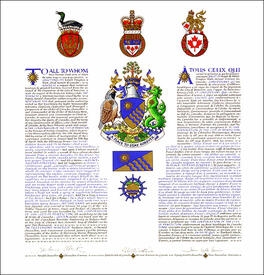 Letters patent granting heraldic emblems to The Corporation of the City of Penticton Letters patent granting heraldic emblems to The Corporation of the City of Penticton