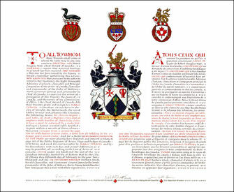 Letters patent granting heraldic emblems to Marco Terwiel Letters patent granting heraldic emblems to Marco Terwiel