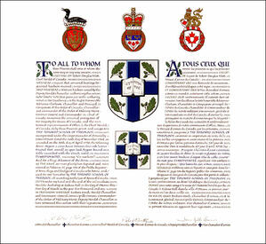 Letters patent granting heraldic emblems to The Toronto School of Theology Letters patent granting heraldic emblems to The Toronto School of Theology