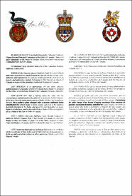 Mandat vice-royal concédant un insigne d'office au Héraut Assiniboine Mandat vice-royal concédant un insigne d'office au Héraut Assiniboine