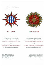 Vice Regal Warrant granting a Badge of Office to Niagara Herald Extraordinary Vice Regal Warrant granting a Badge of Office to Niagara Herald Extraordinary
