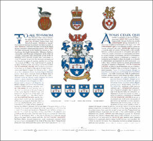 Lettres patentes concédant des emblèmes héraldiques à Colin Simpson Lazier Lettres patentes concédant des emblèmes héraldiques à Colin Simpson Lazier