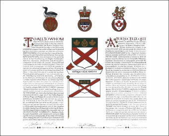 Lettres patentes concédant des emblèmes héraldiques à la St. Patrick's High School, Ottawa Lettres patentes concédant des emblèmes héraldiques à la St. Patrick's High School, Ottawa