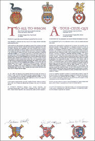 Letters patent granting heraldic emblems to Joseph Frendo Cumbo Letters patent granting heraldic emblems to Joseph Frendo Cumbo