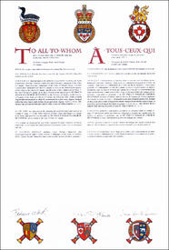 Letters patent granting heraldic emblems to St. Paul's Anglican Church, Dunnville Letters patent granting heraldic emblems to St. Paul's Anglican Church, Dunnville