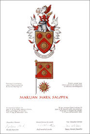 Lettres patentes concédant des emblèmes héraldiques à Marijan Mark Salopek
