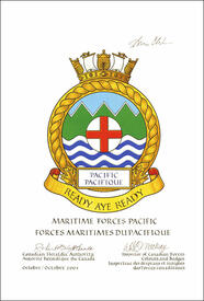 Approval of the Badge of the Maritime Forces Pacific Approval of the Badge of the Maritime Forces Pacific