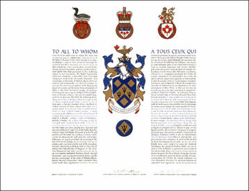 Letters patent granting heraldic emblems to George Dudley Hope Letters patent granting heraldic emblems to George Dudley Hope