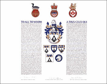 Lettres patentes concédant des emblèmes héraldiques à Harold Robert Peerenboom