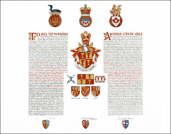 Lettres patentes concédant des emblèmes héraldiques à Maryan Koval's'kyj