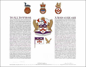 Lettres patentes concédant des emblèmes héraldiques à la Wilfrid Laurier University Students' Union