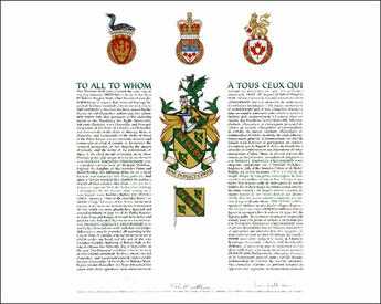 Lettres patentes concédant des emblèmes héraldiques à Shirley Knowles Greenwood Lettres patentes concédant des emblèmes héraldiques à Shirley Knowles Greenwood