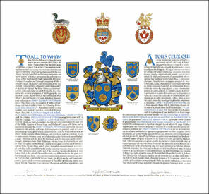 Lettres patentes concédant des emblèmes héraldiques à Janet Eleanor Patterson Lettres patentes concédant des emblèmes héraldiques à Janet Eleanor Patterson