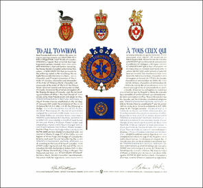 Letters patent granting heraldic emblems to the Toronto Emergency Medical Services Letters patent granting heraldic emblems to the Toronto Emergency Medical Services