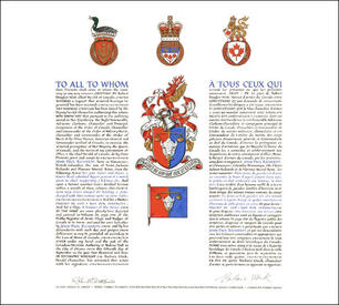 Letters patent granting heraldic emblems to John Paul Richards John Paul Richards