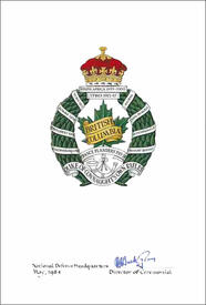 Approval of the Badge of The British Columbia Regiment (Duke of Connaught's own) Approval of the Badge of The British Columbia Regiment (Duke of Connaught's own)